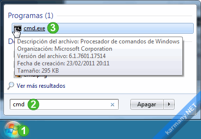 CMD en Windows 7