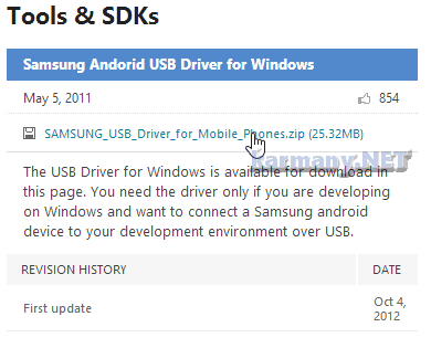 Samsung Android USB driver for Windows