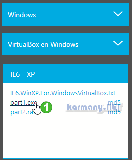 VirtualBox con IE6