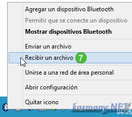 Recibir archivo en Windows via Bluetooth