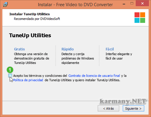 Instalación de Free Video to DVD Converter